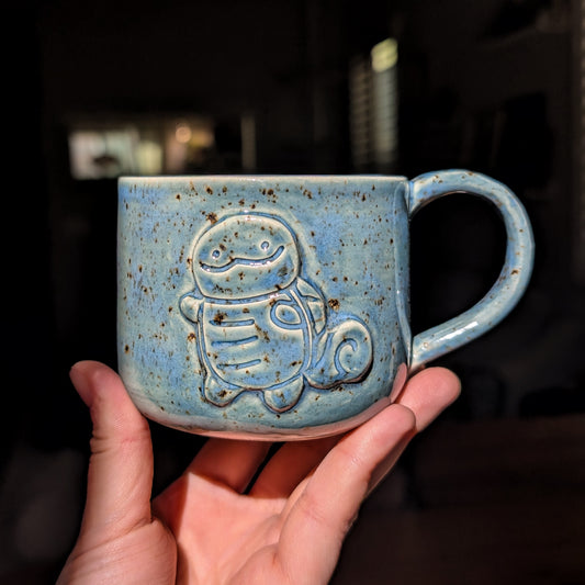 squirtle mug - speckled glaze